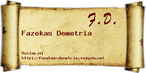 Fazekas Demetria névjegykártya